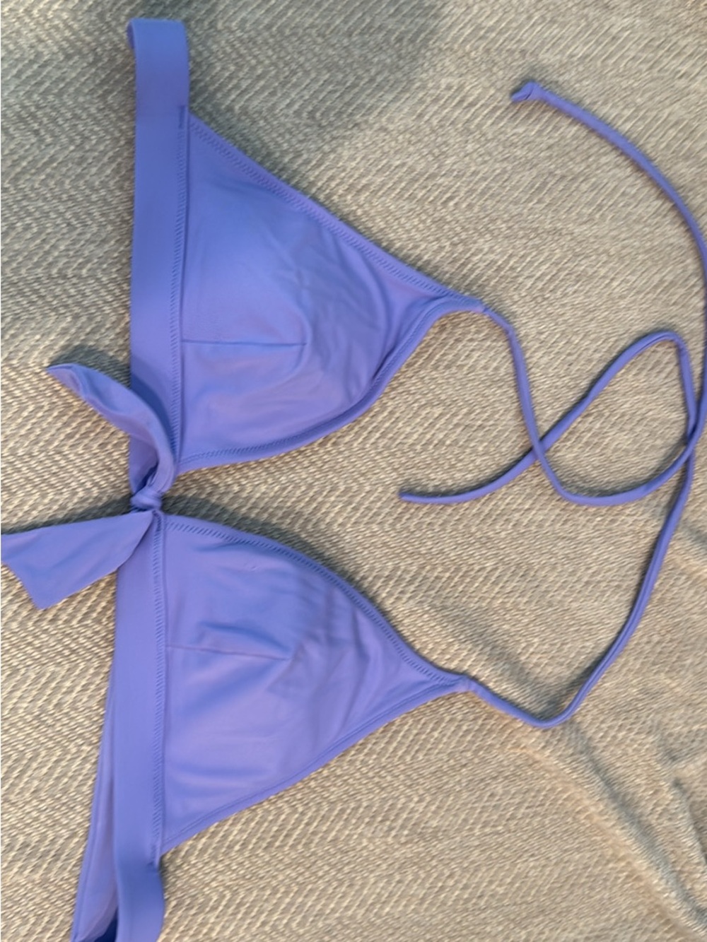 Purple Triangle Tie-Back Bikini Top - Women Swim